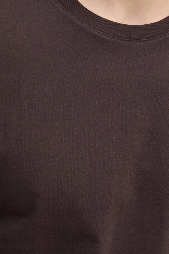 Sisley tricou din bumbac maro 3I1XS101J