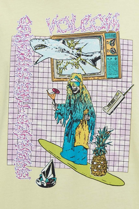 Volcom t-shirt bawełniany A5212408 żółty