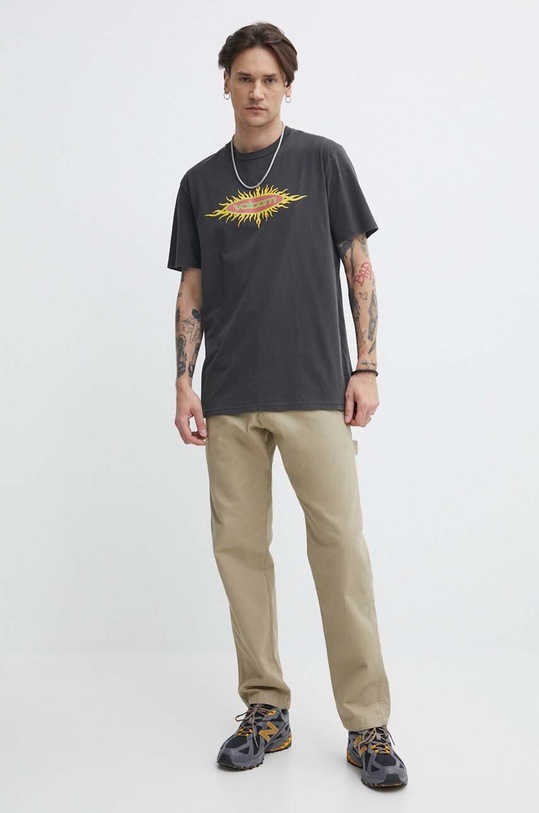 Volcom t-shirt bawełniany A5212403 szary SS24