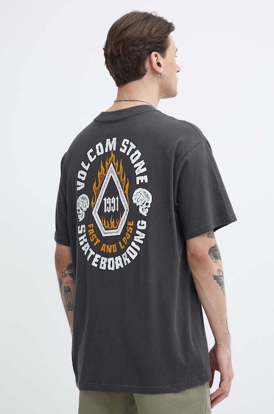 Oblečení Bavlněné tričko Volcom A4312402 šedá