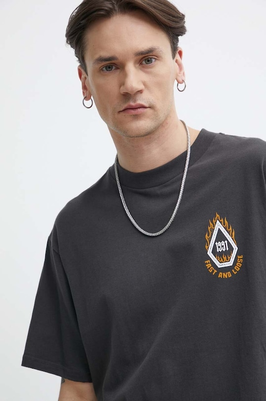 Bavlněné tričko Volcom A4312402 šedá