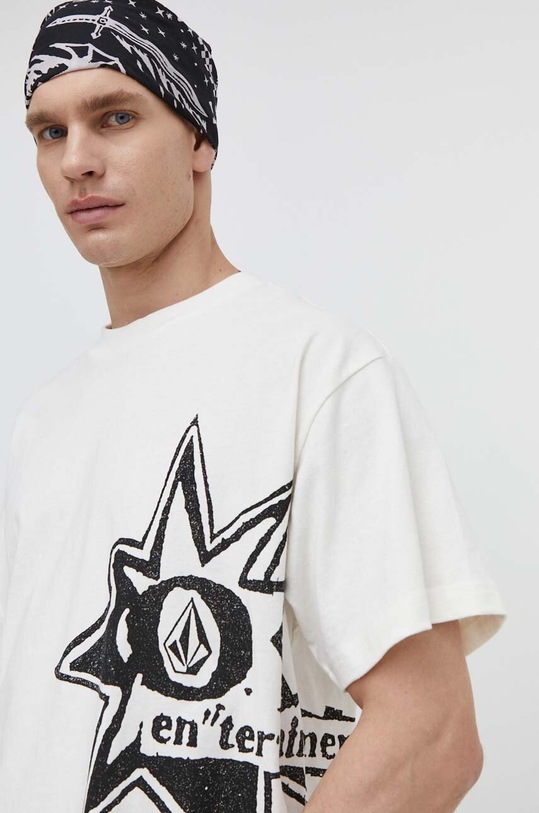 Volcom tricou din bumbac bej A5012410