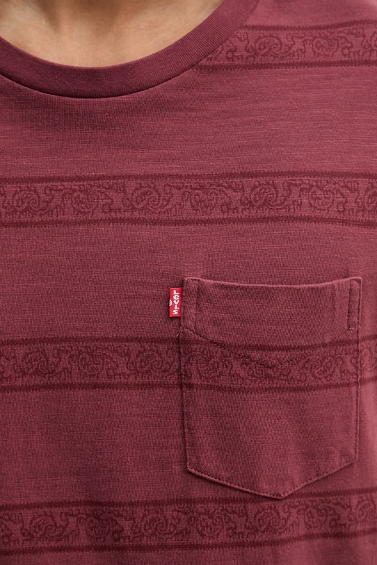 Levi's t-shirt męski bawełniany SS CLASSIC POCKET TEE 19342 czerwony
