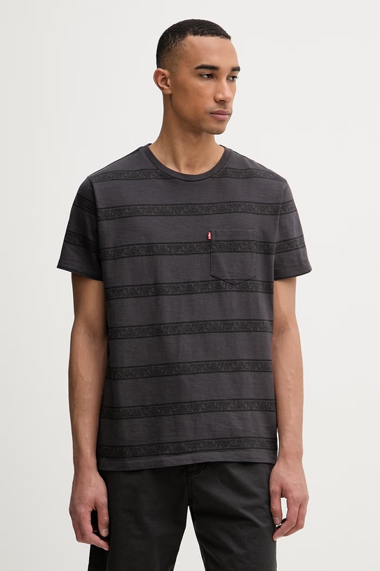 Levi's t-shirt męski bawełniany SS CLASSIC POCKET TEE czarny 19342