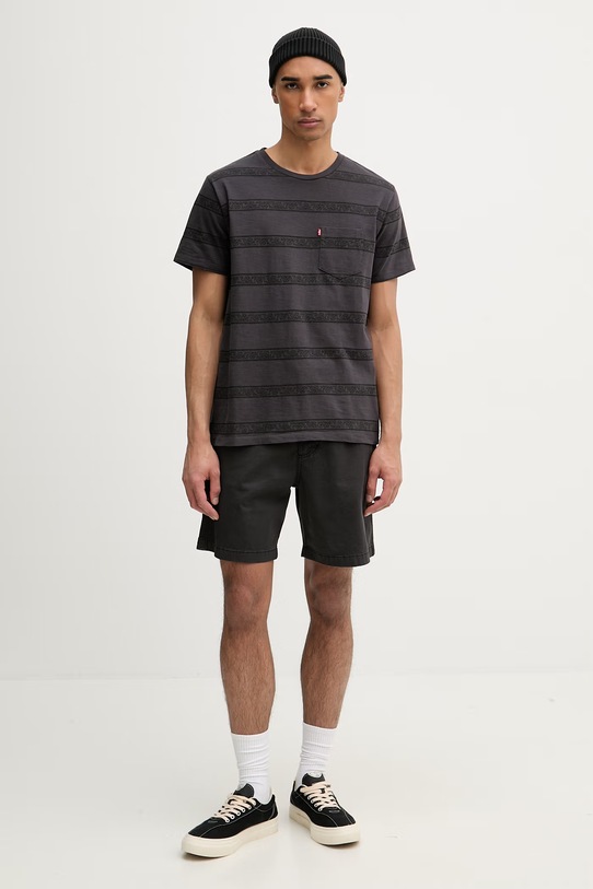 Levi's t-shirt męski bawełniany SS CLASSIC POCKET TEE 19342 czarny SS26