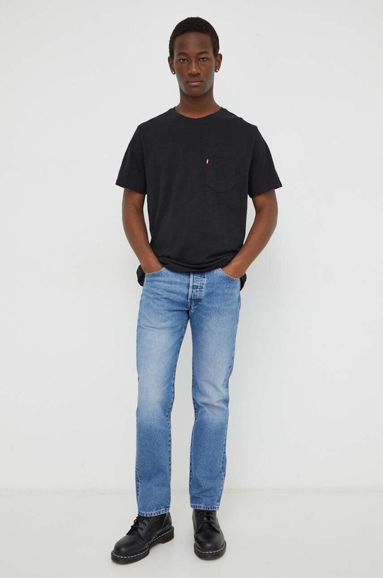 Bavlněné tričko Levi's 19342 černá AW24