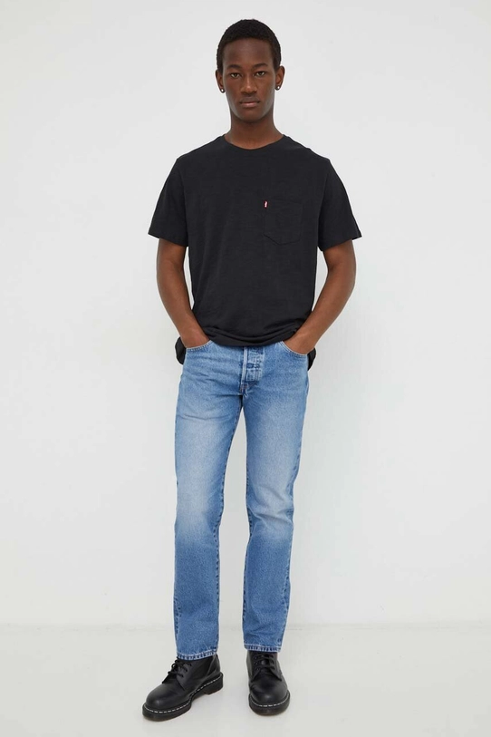 Levi's t-shirt bawełniany 19342 czarny AW24