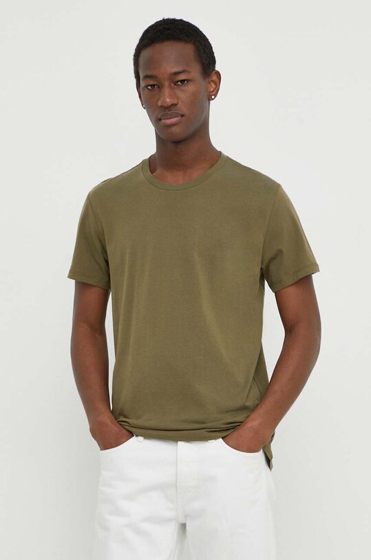 Bavlnené tričko Levi's 2-pak slim zelená 79541
