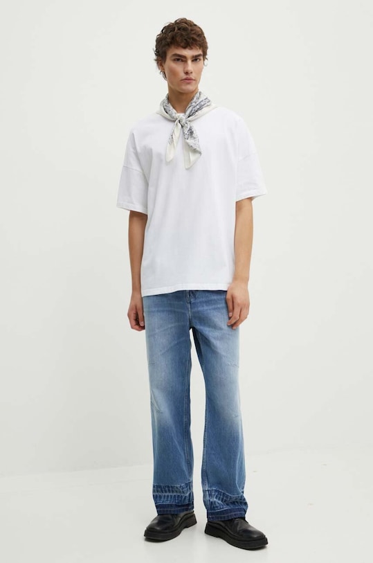 American Vintage tricou din bumbac MFIZ02AE24 alb AW24