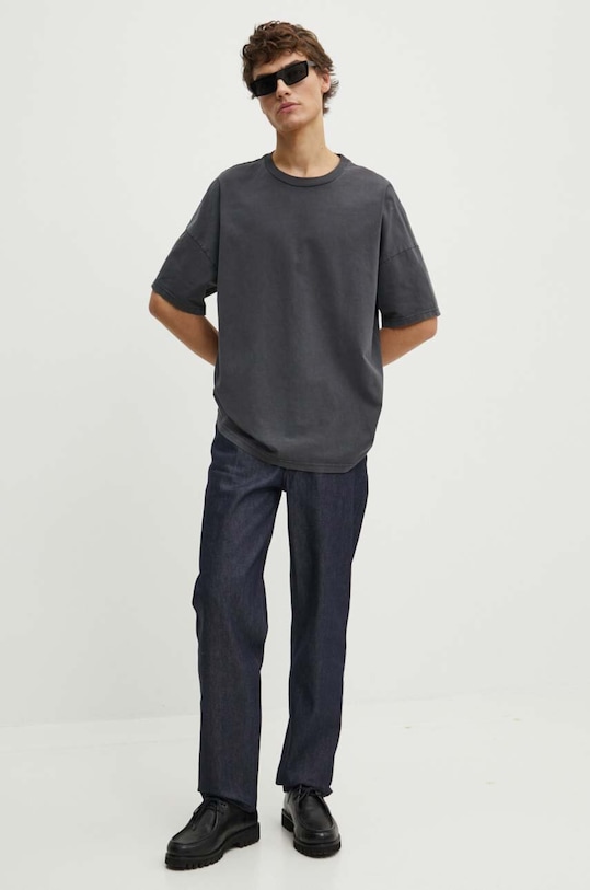 American Vintage tricou din bumbac MFIZ02AE24 gri AW24