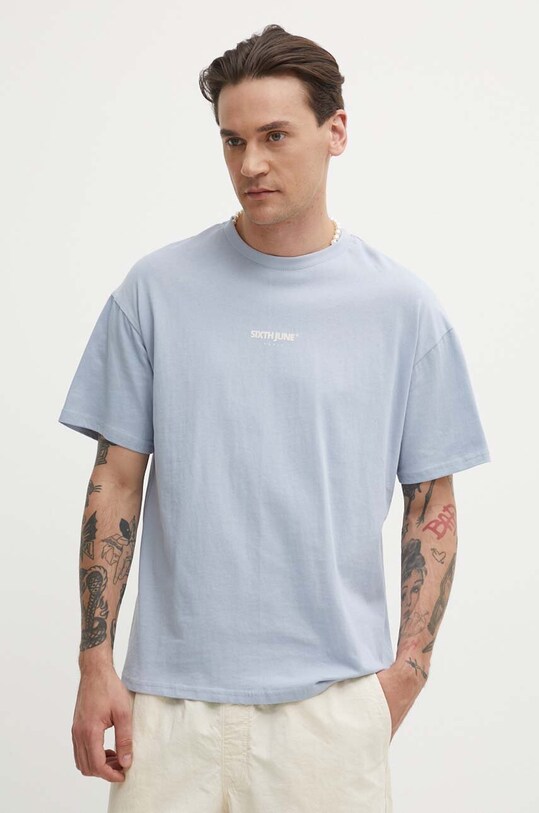 Sixth June tricou din bumbac albastru 25109.