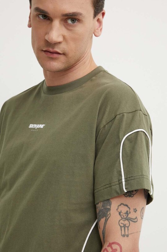 Sixth June t-shirt bawełniany bawełna zielony 25107