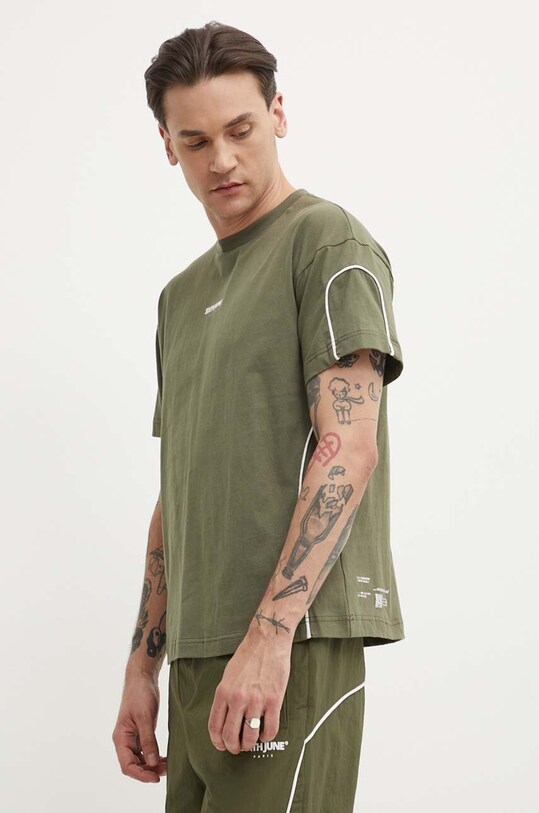 Sixth June t-shirt bawełniany zielony 25107