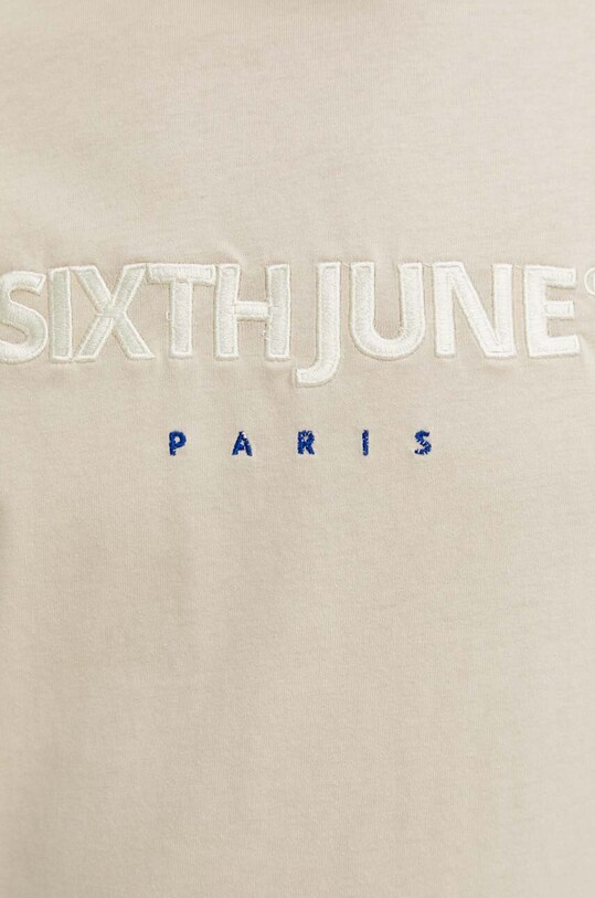 Хлопковая футболка Sixth June 25023 бежевый