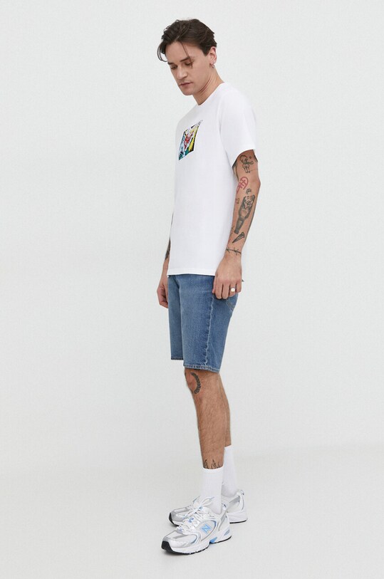 Bavlněné tričko Converse 10025978.A02 béžová SS24