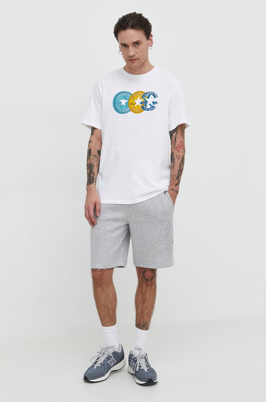 Converse tricou din bumbac 10025973.A02 bej SS24