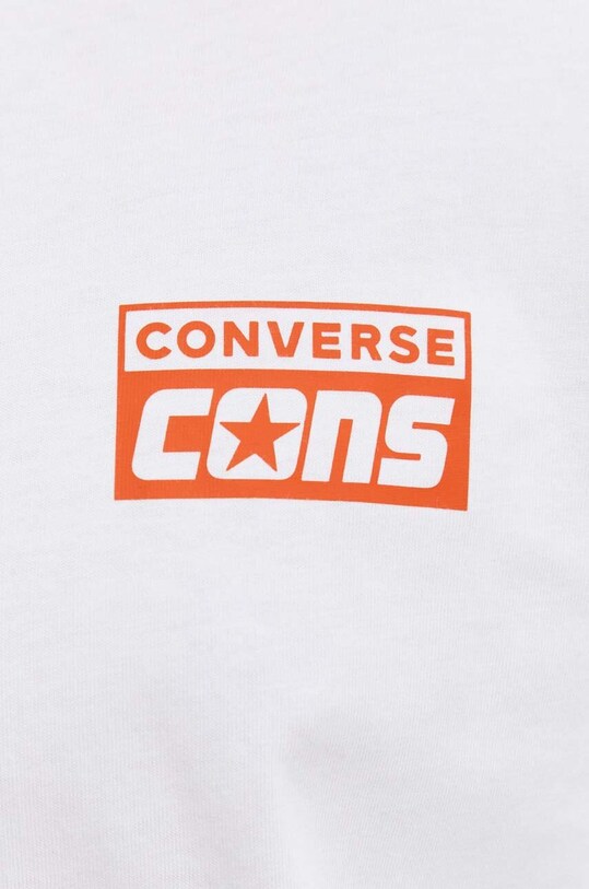 Хлопковый лонгслив Converse 10026572.A02 белый