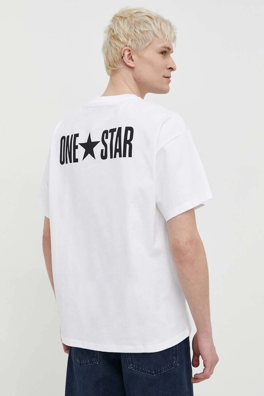 Odzież Converse t-shirt bawełniany 10026573.A02 biały