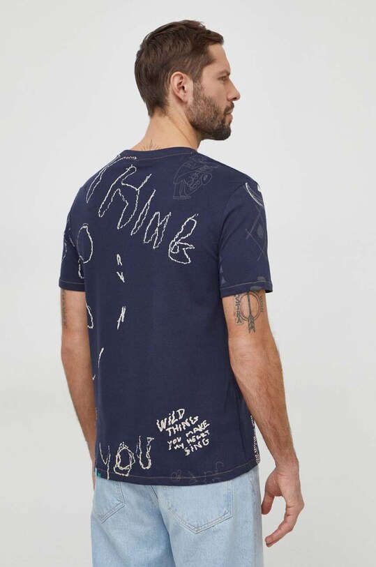 Abbigliamento Desigual t-shirt in cotone 24SMTK23 blu navy