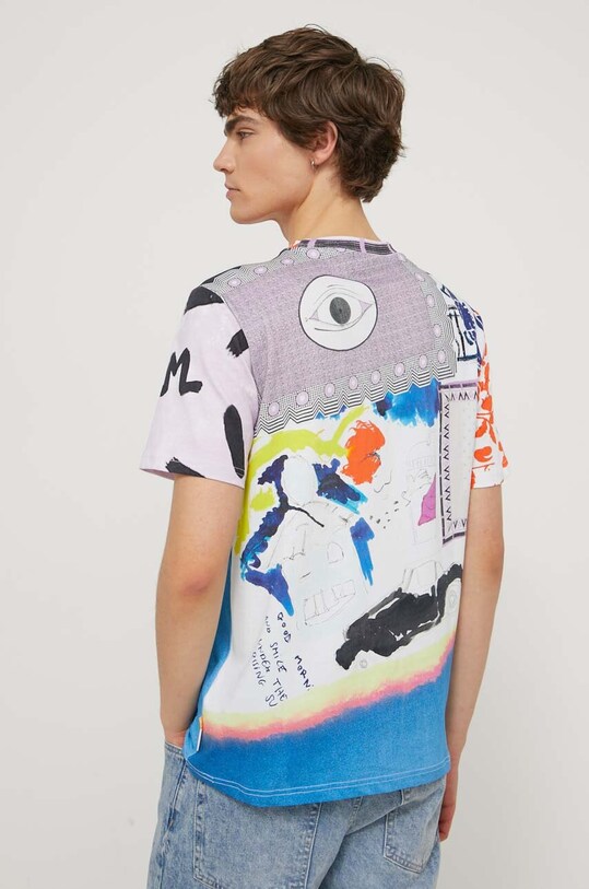 Îmbrăcăminte Desigual tricou din bumbac 24SMTK26 multicolor