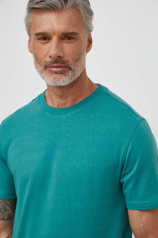Desigual tricou din bumbac verde 24SMTK13