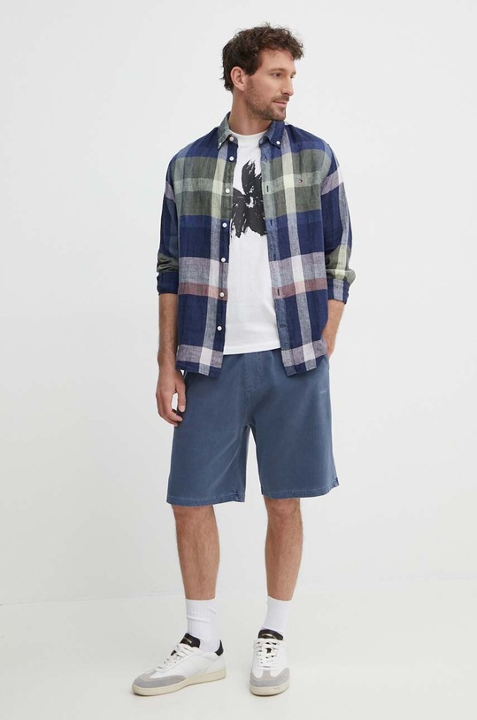 Sisley t-shirt bawełniany 3I1XS103A beżowy SS24