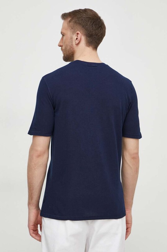 Odzież Sisley t-shirt bawełniany 3L5YS103G granatowy