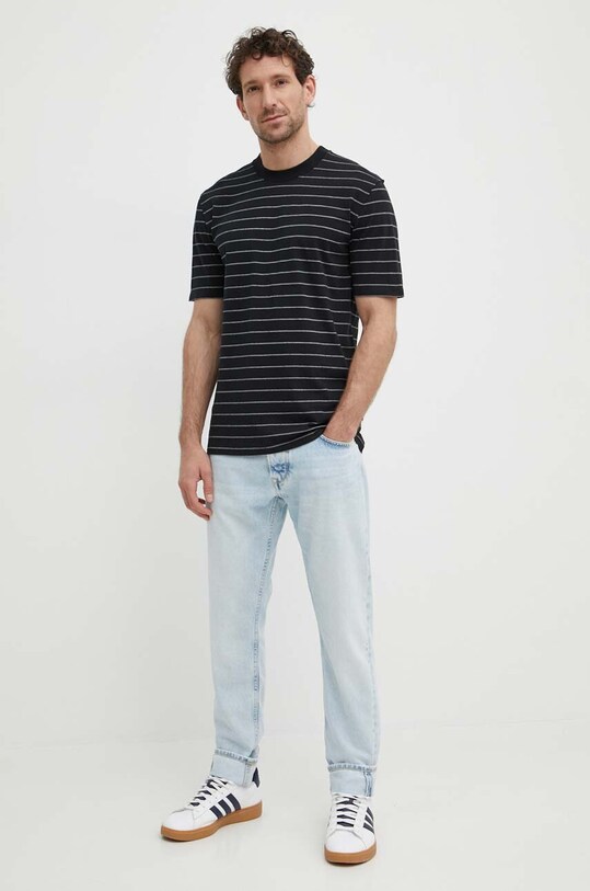Хлопковая футболка Sisley 3QPBS103C чёрный SS24