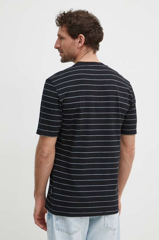 Odzież Sisley t-shirt bawełniany 3QPBS103C czarny