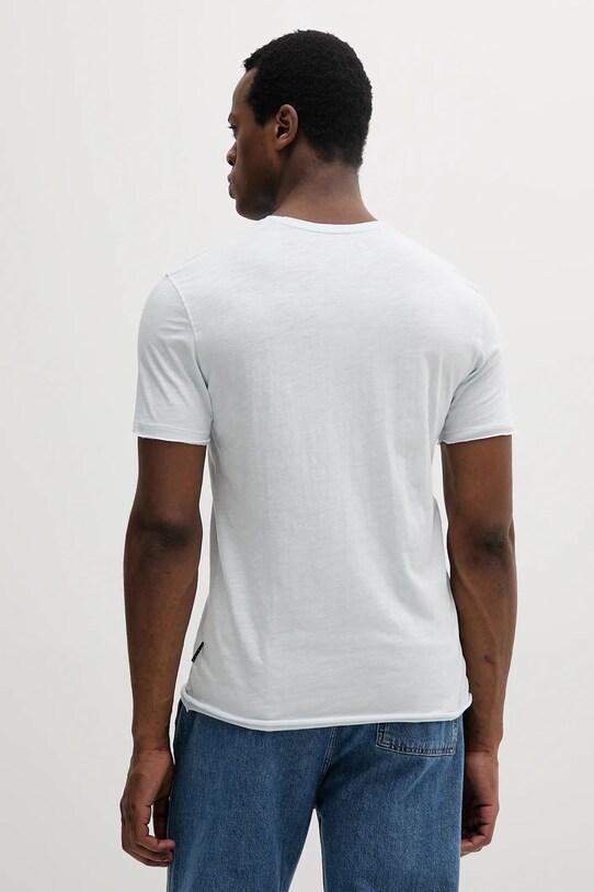 Ruházat Sisley pamut póló 3WF0S4001 kék