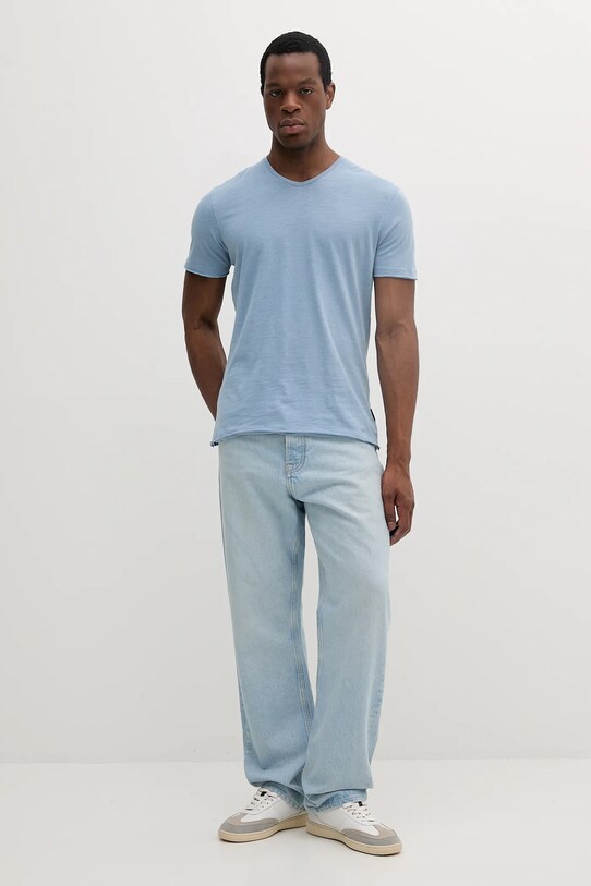 Sisley t-shirt in cotone 3WF0S4001 blu SS25