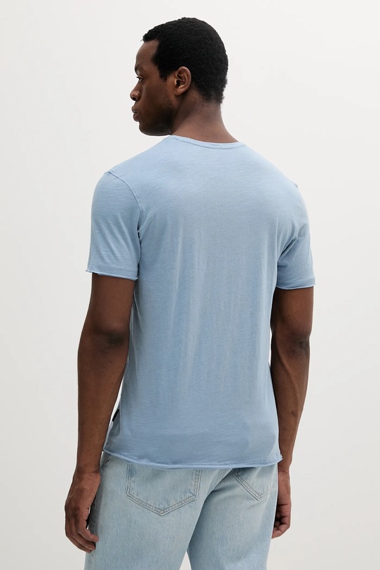 Îmbrăcăminte Sisley tricou din bumbac 3WF0S4001 albastru