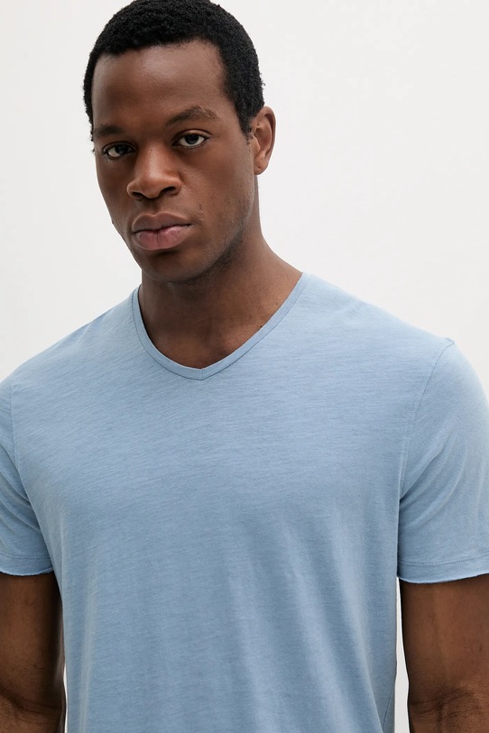 Sisley tricou din bumbac albastru 3WF0S4001