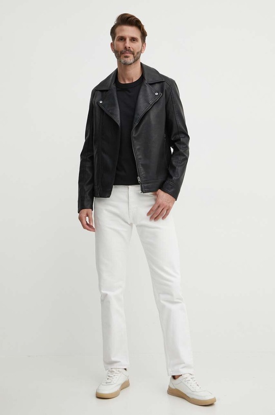 Bavlněné tričko Sisley 3I1XS103J černá SS24