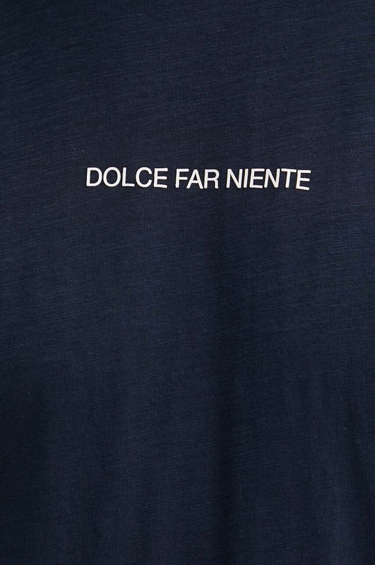 Sisley t-shirt bawełniany 3WF0S103M granatowy