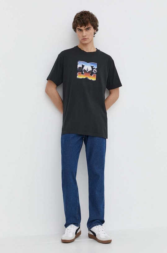 DC t-shirt bawełniany ADYZT05355 czarny SS24