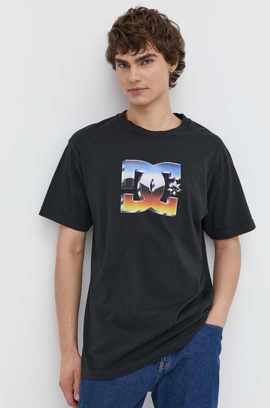 DC t-shirt bawełniany czarny ADYZT05355