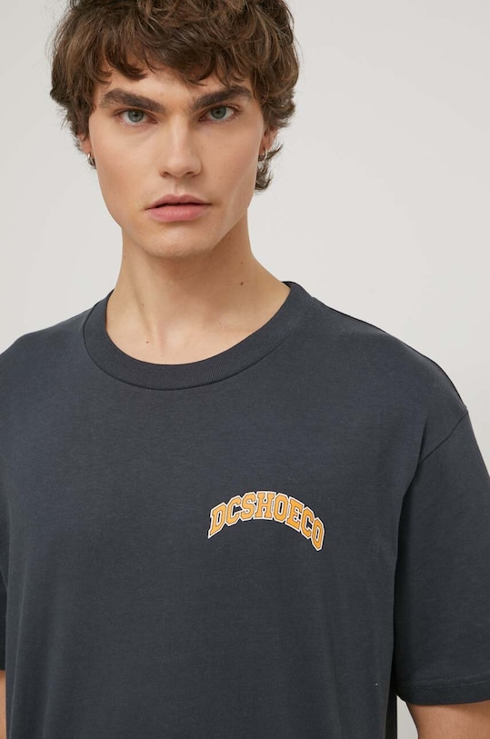 DC t-shirt bawełniany nadruk szary ADYZT05363