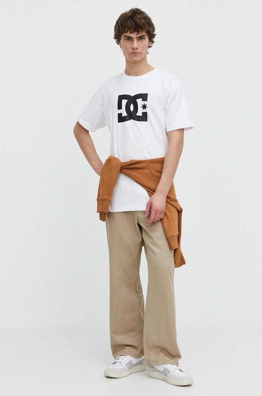 DC t-shirt bawełniany Star ADYZT05373 biały SS24