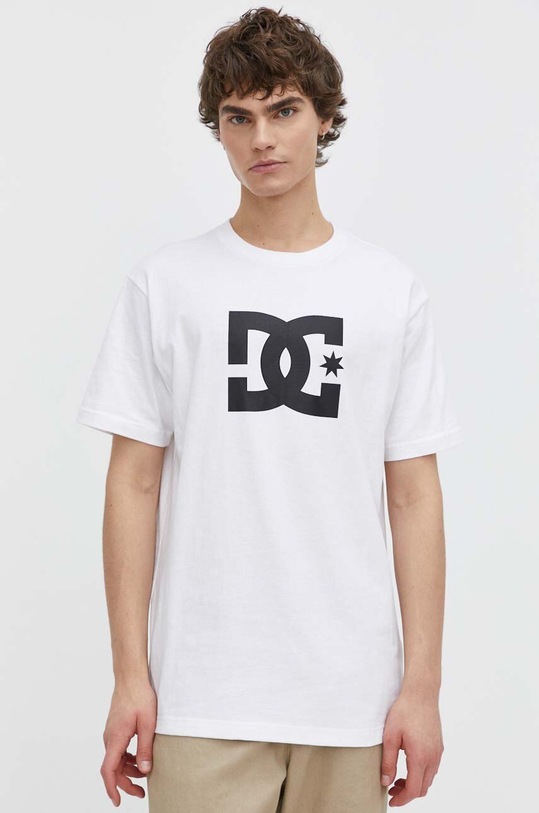 DC t-shirt bawełniany Star biały ADYZT05373