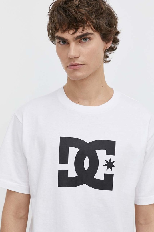 DC t-shirt bawełniany Star ADYZT05373 biały