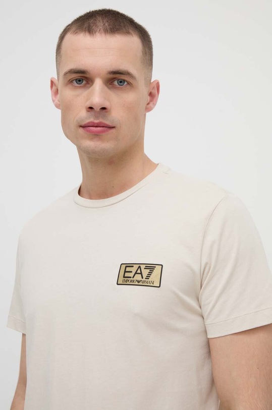 EA7 Emporio Armani tricou din bumbac bej PJM9Z.3DPT07.1946