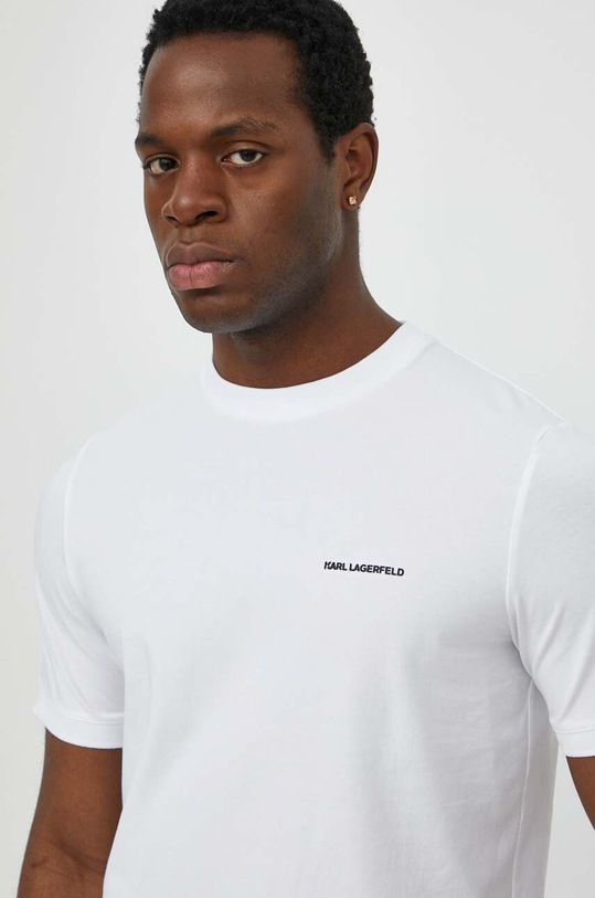 Karl Lagerfeld t-shirt z elastanem biały 542221.755020