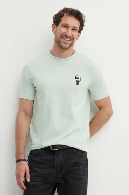 Karl Lagerfeld tricou imprimeu turcoaz 542221.755027