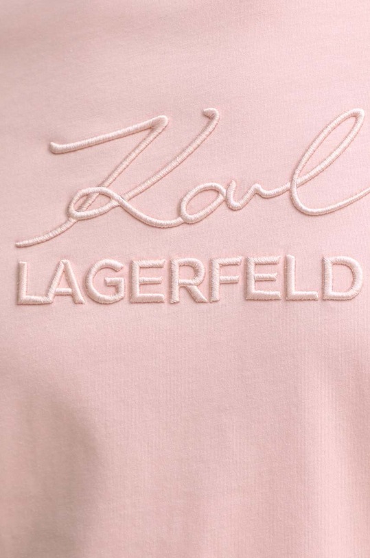Karl Lagerfeld t-shirt bawełniany 542225.755030 różowy