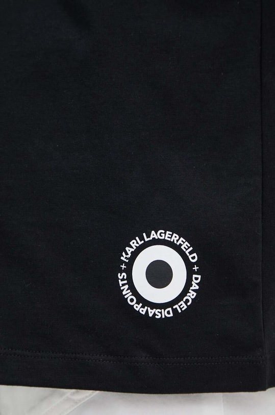 Karl Lagerfeld t-shirt bawełniany Dour Darcel X Karl 542270.755098 czarny
