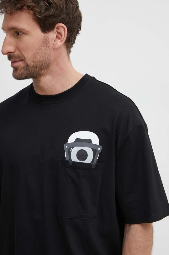 Karl Lagerfeld tricou din bumbac Dour Darcel X Karl negru 542270.755099