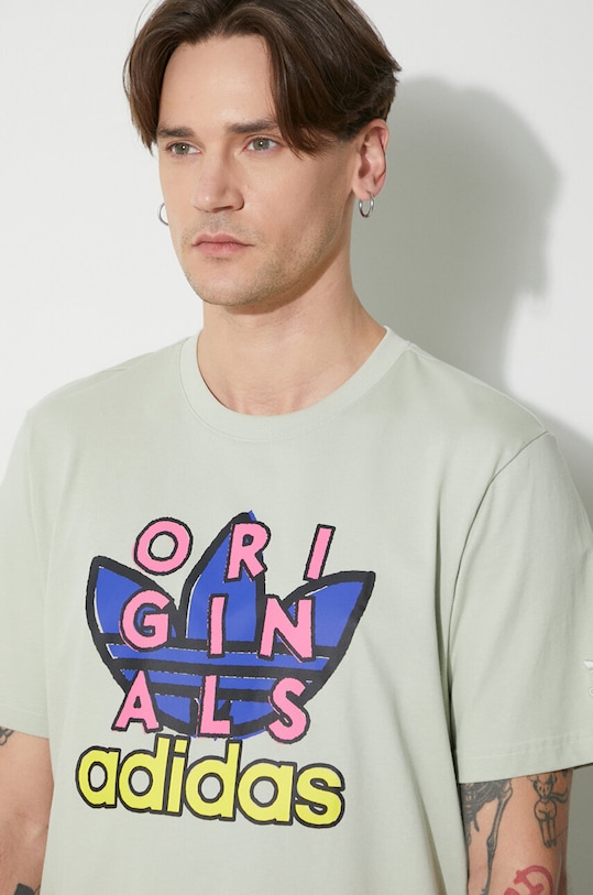Бавовняна футболка adidas Originals IS0231 зелений