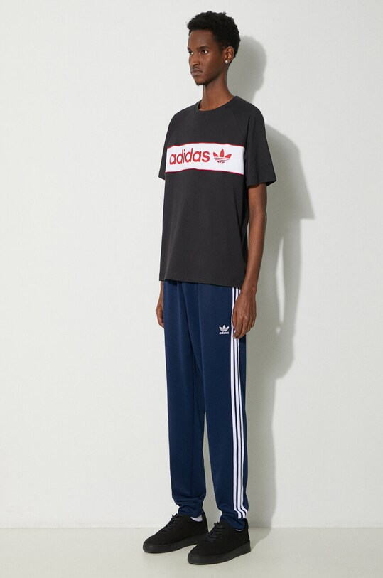 Бавовняна футболка adidas Originals IS1404 чорний SS24