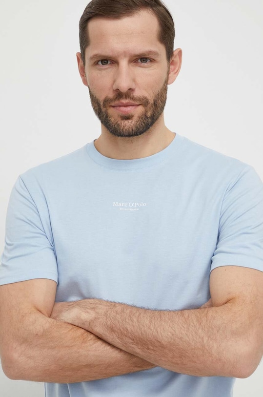 Odzież Marc O'Polo t-shirt bawełniany 421201251034 niebieski